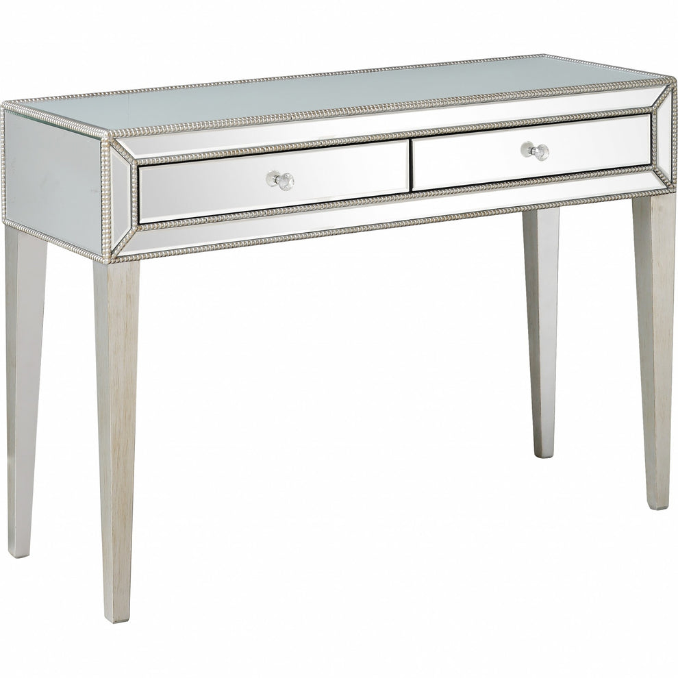 Silver Beaded Console Table By Homeroots | Console Tables | Modishstore - 5