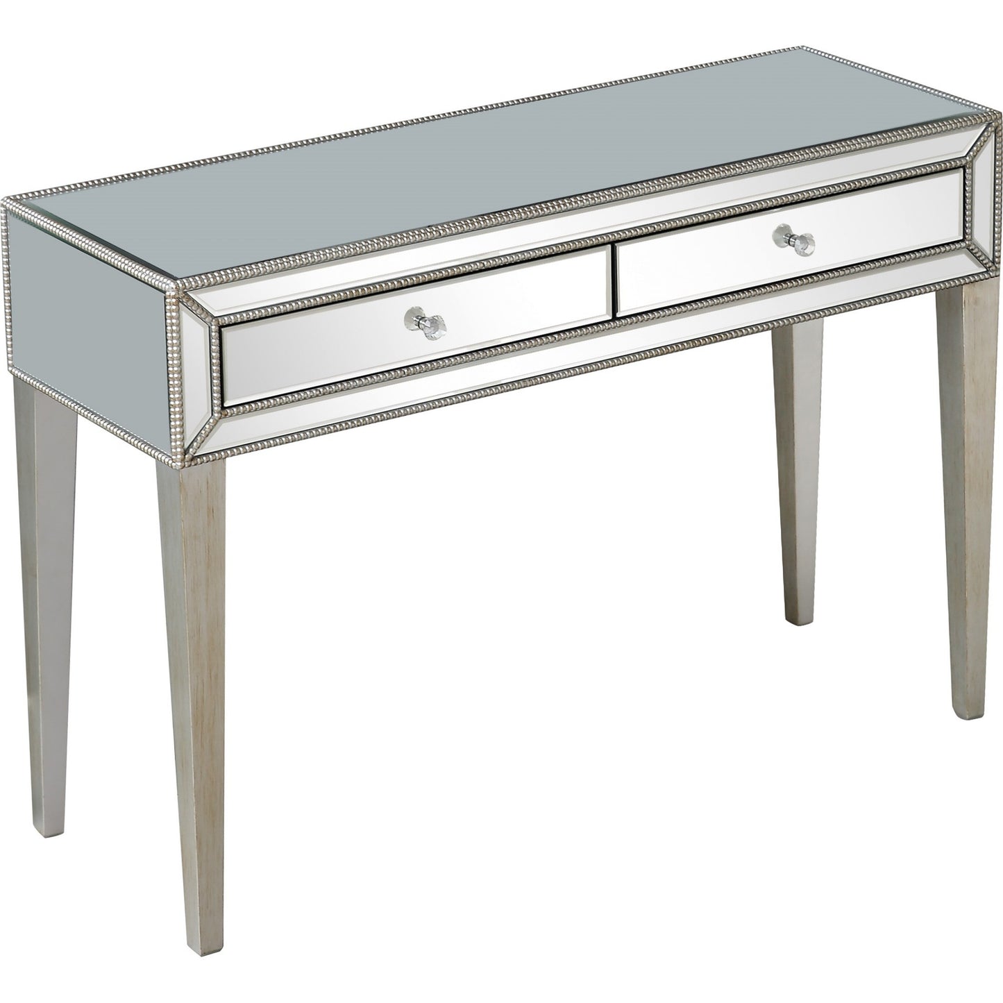Silver Beaded Console Table By Homeroots | Console Tables | Modishstore - 6