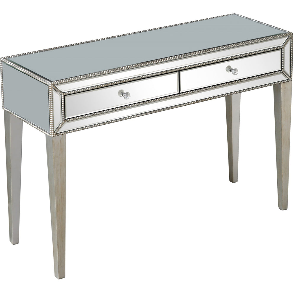 Silver Beaded Console Table By Homeroots | Console Tables | Modishstore - 6
