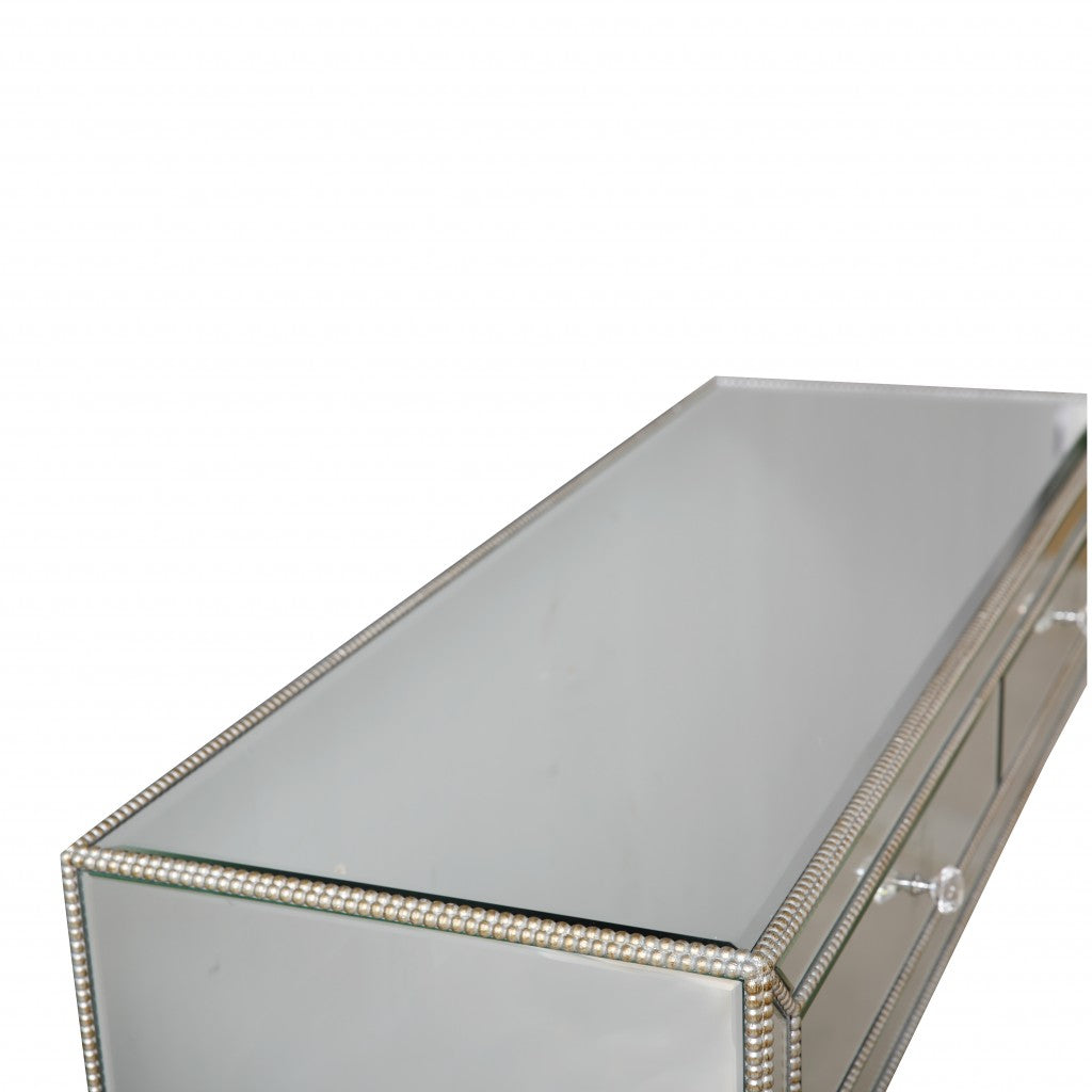 Silver Beaded Console Table By Homeroots | Console Tables | Modishstore - 9