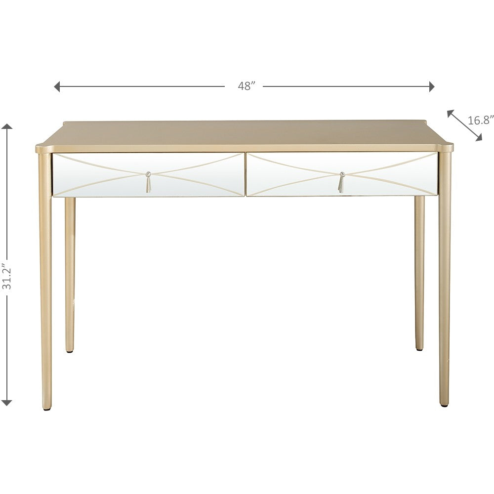 Champagne Finish Console Table By Homeroots | Console Tables | Modishstore - 2