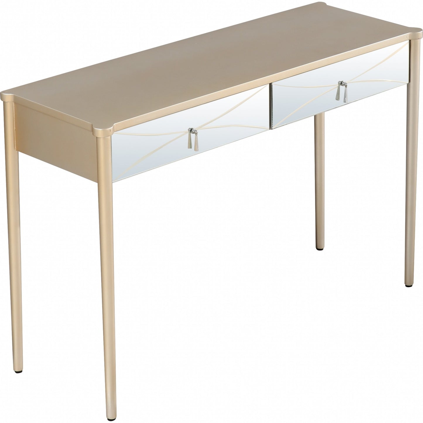 Champagne Finish Console Table By Homeroots | Console Tables | Modishstore - 4