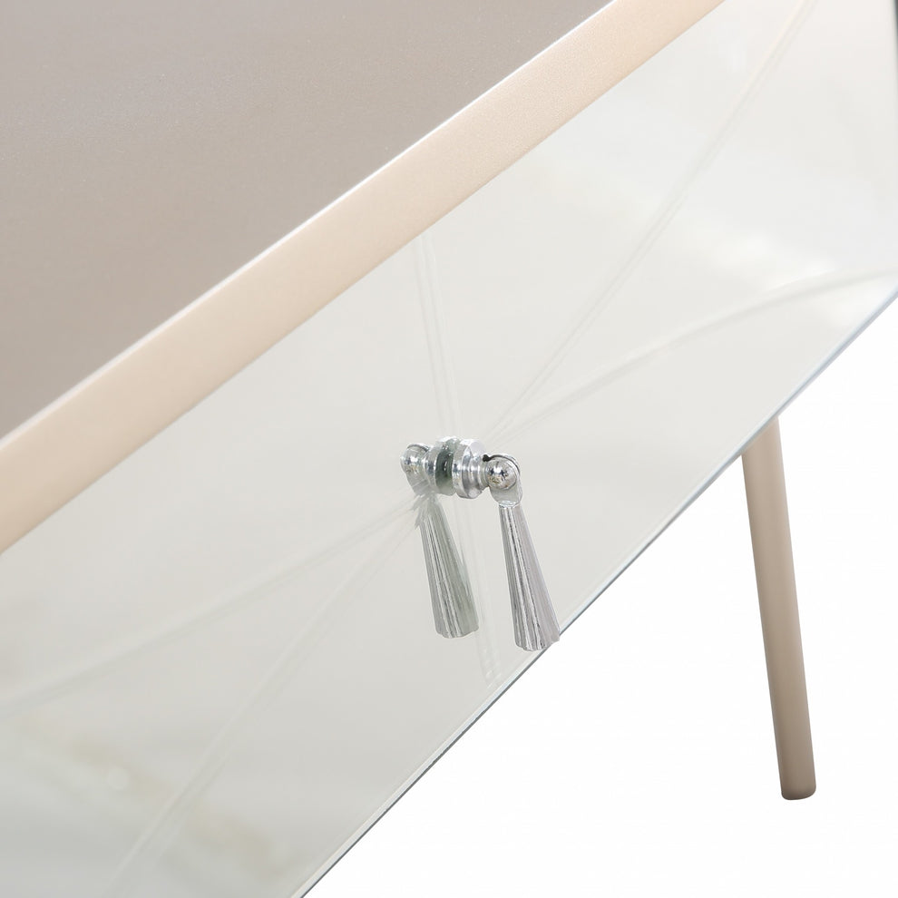Champagne Finish Console Table By Homeroots | Console Tables | Modishstore - 9