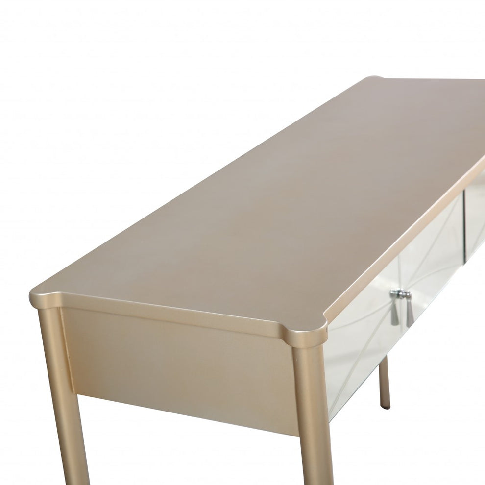 Champagne Finish Console Table By Homeroots | Console Tables | Modishstore - 7