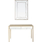 Champagne Finish Mirror and Console Table By Homeroots - 396817