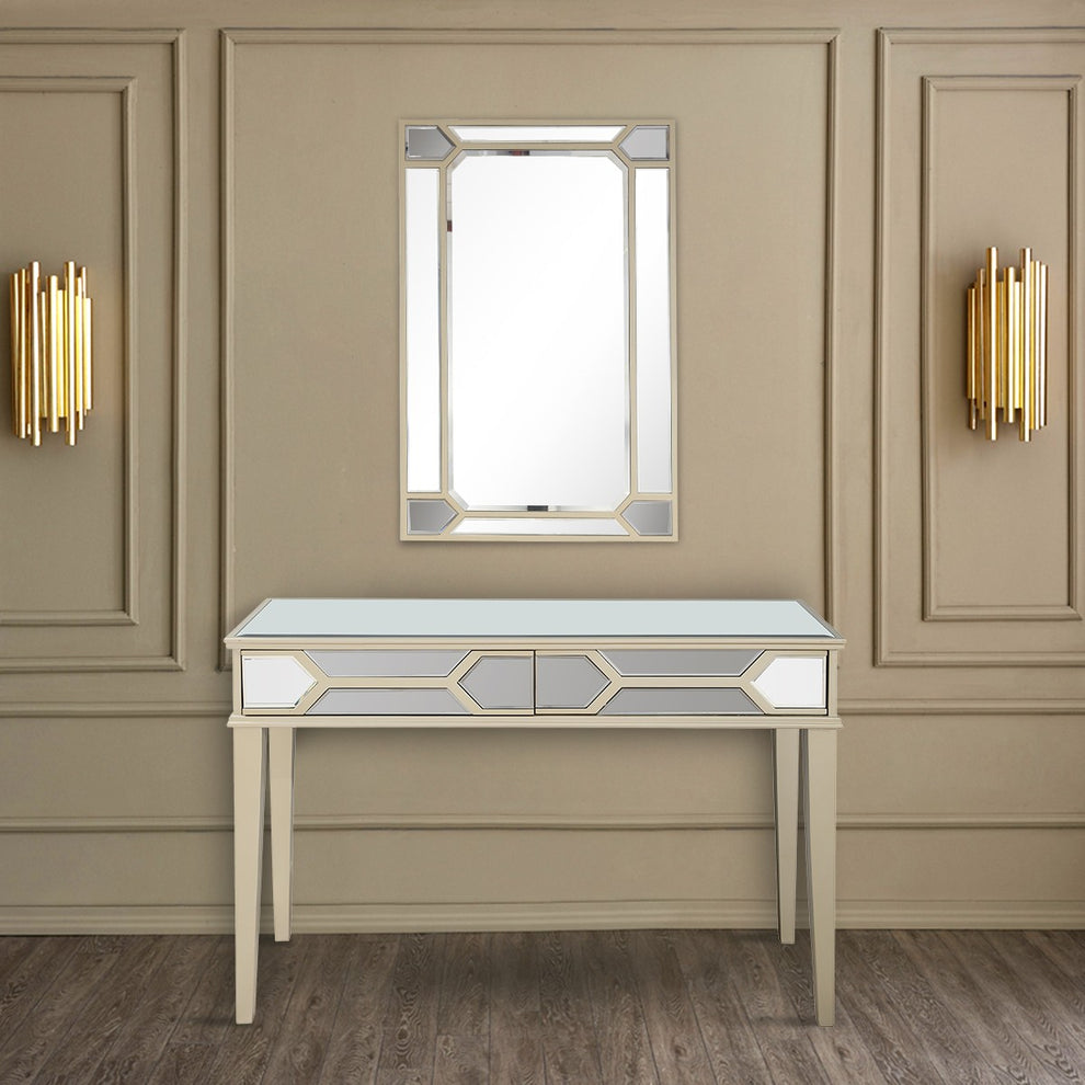 Antiqued Silver Mirror and Console Table By Homeroots | Console Tables | Modishstore - 8