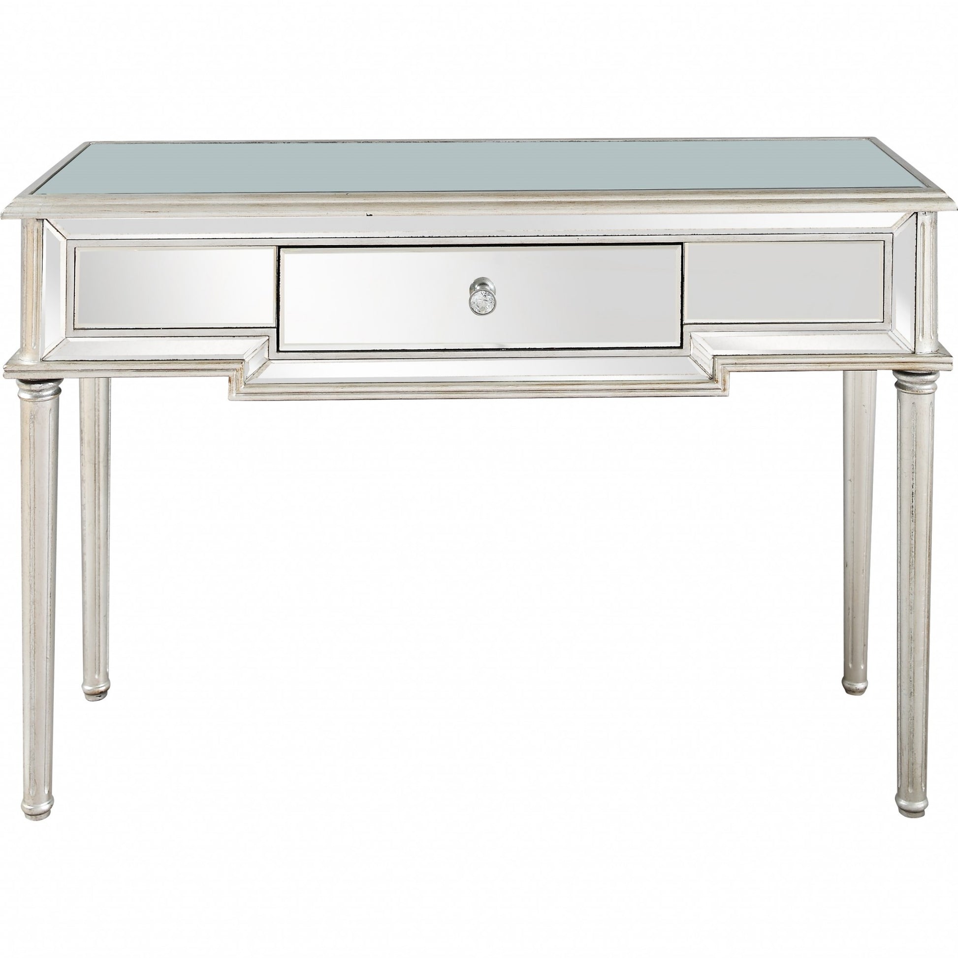 Silver Leaf Antiqued Console Table By Homeroots | Console Tables | Modishstore