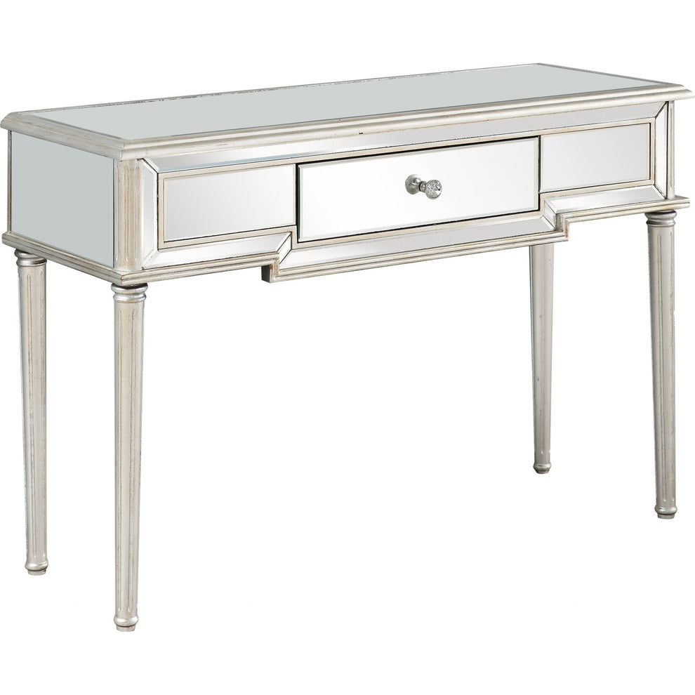 Silver Leaf Antiqued Console Table By Homeroots | Console Tables | Modishstore - 3