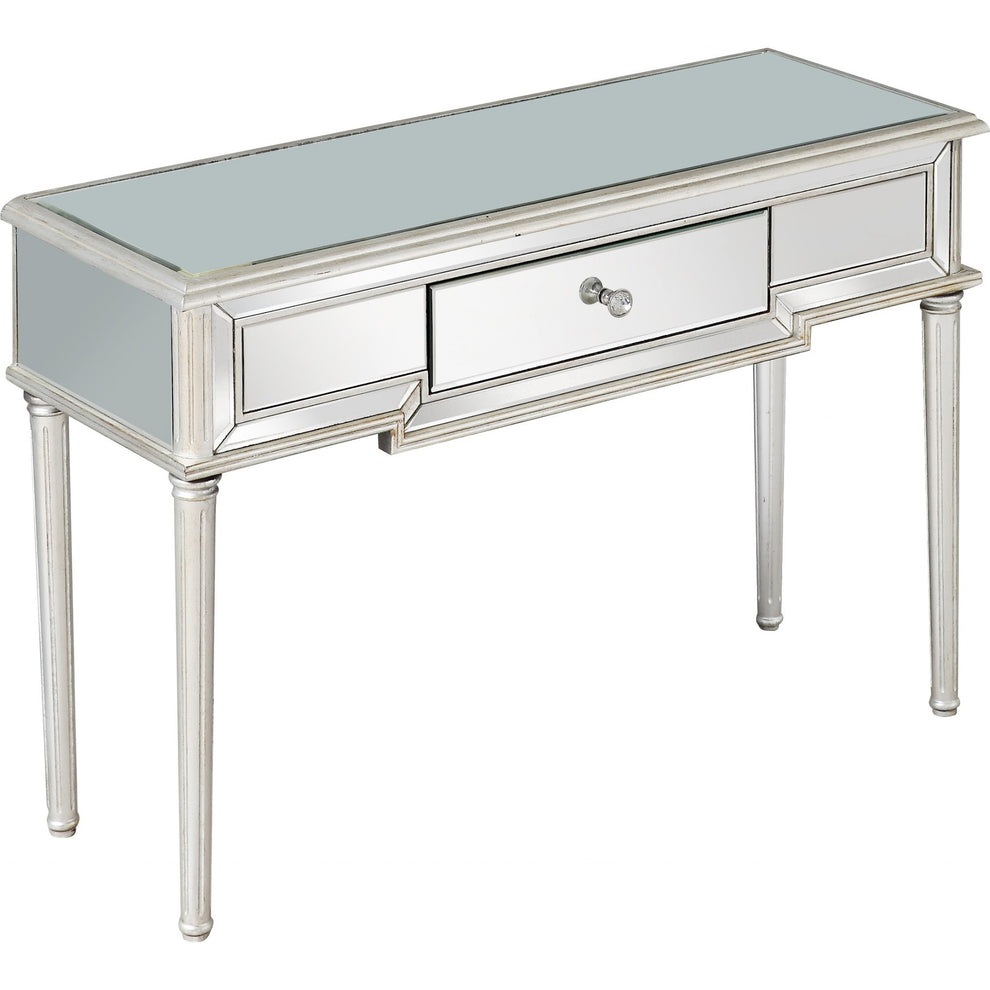 Silver Leaf Antiqued Console Table By Homeroots | Console Tables | Modishstore - 4