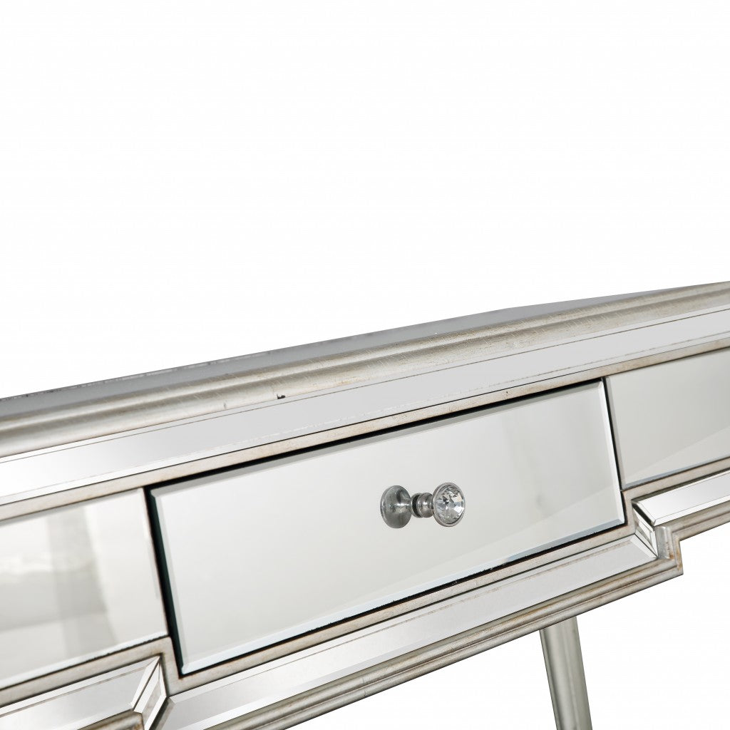 Silver Leaf Antiqued Console Table By Homeroots | Console Tables | Modishstore - 6