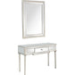 Silver Leaf Antiqued Mirror and Console Table By Homeroots