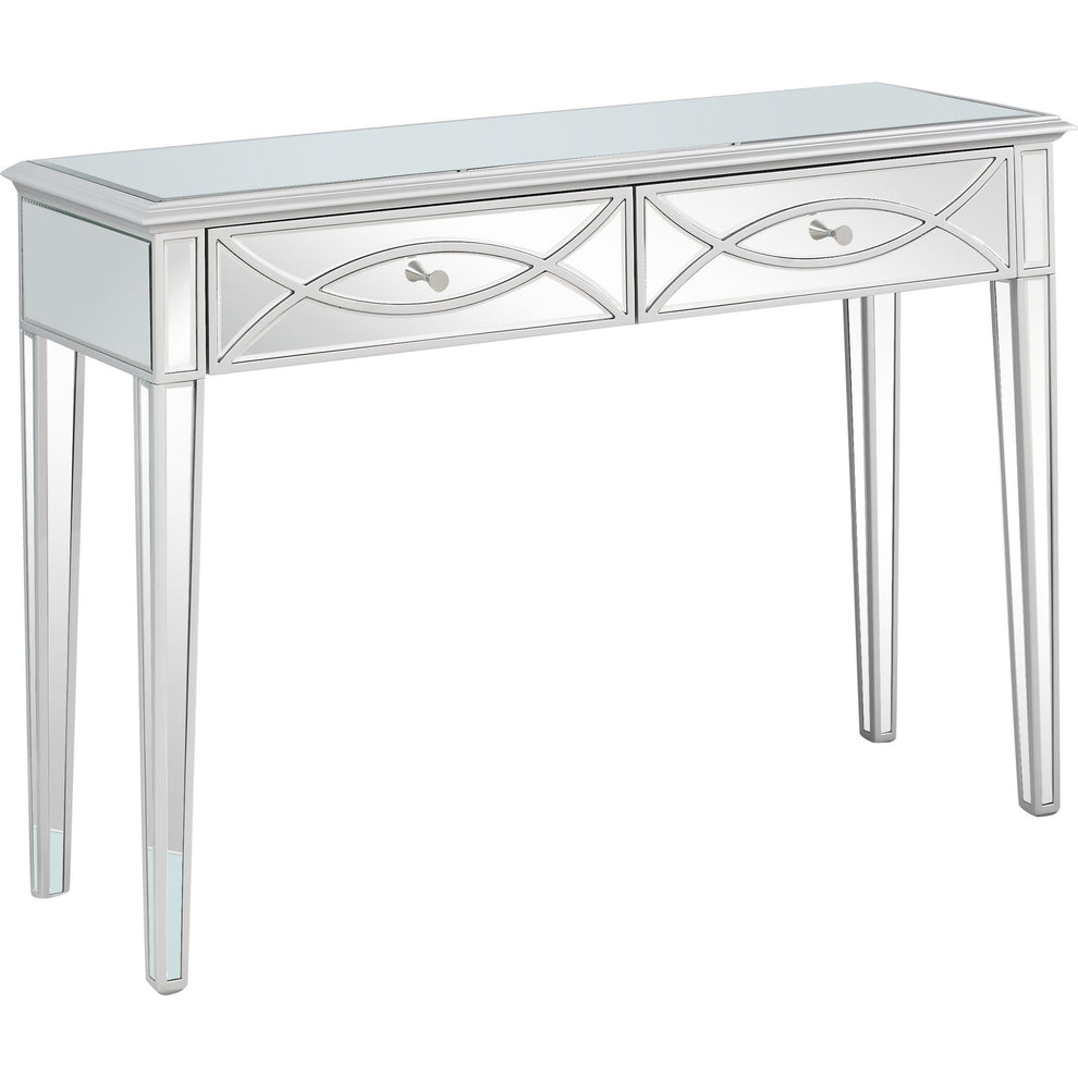 Silver Glass Mirror Console Table By Homeroots | Console Tables | Modishstore - 3