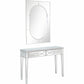 Silver Glass Mirror and Console Table By Homeroots