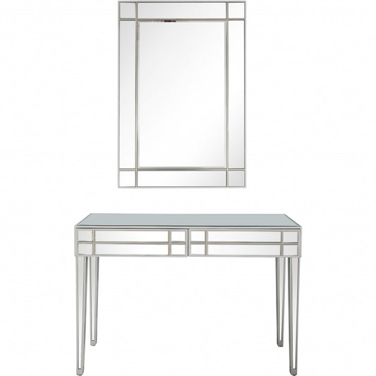 Stainless Steel Mirror and Console Table By Homeroots | Console Tables | Modishstore
