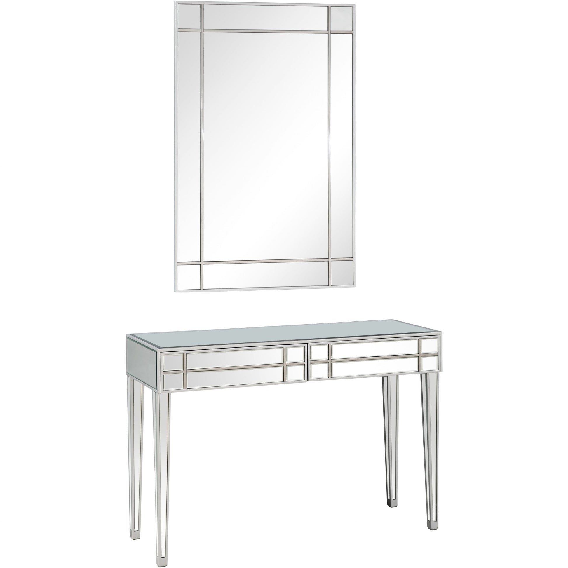 Stainless Steel Mirror and Console Table By Homeroots | Console Tables | Modishstore - 6