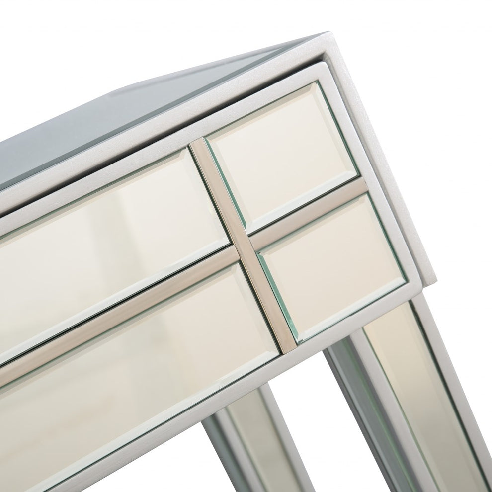 Stainless Steel Mirror and Console Table By Homeroots | Console Tables | Modishstore - 2