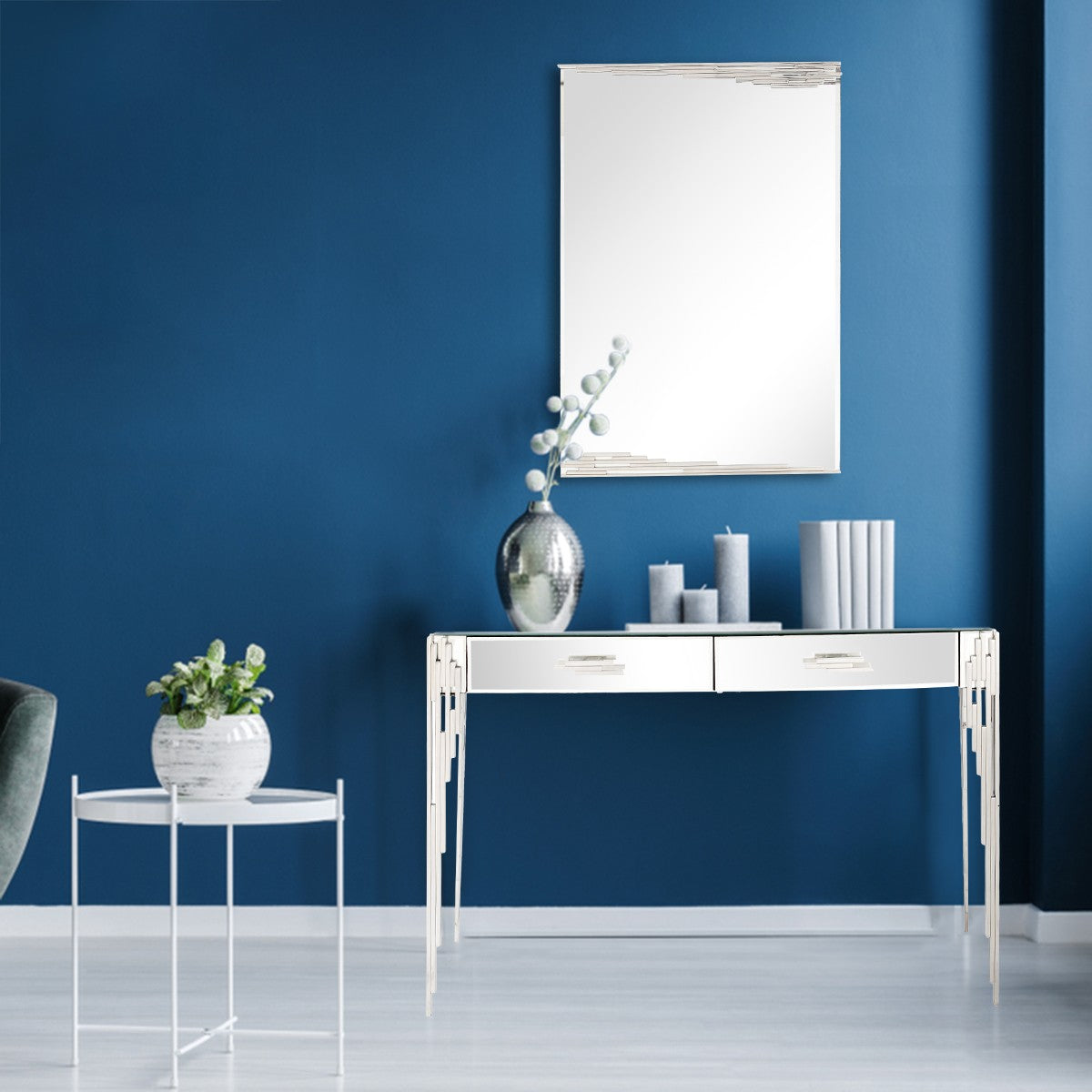 Rectangular Striped Falling Console Table By Homeroots | Console Tables | Modishstore