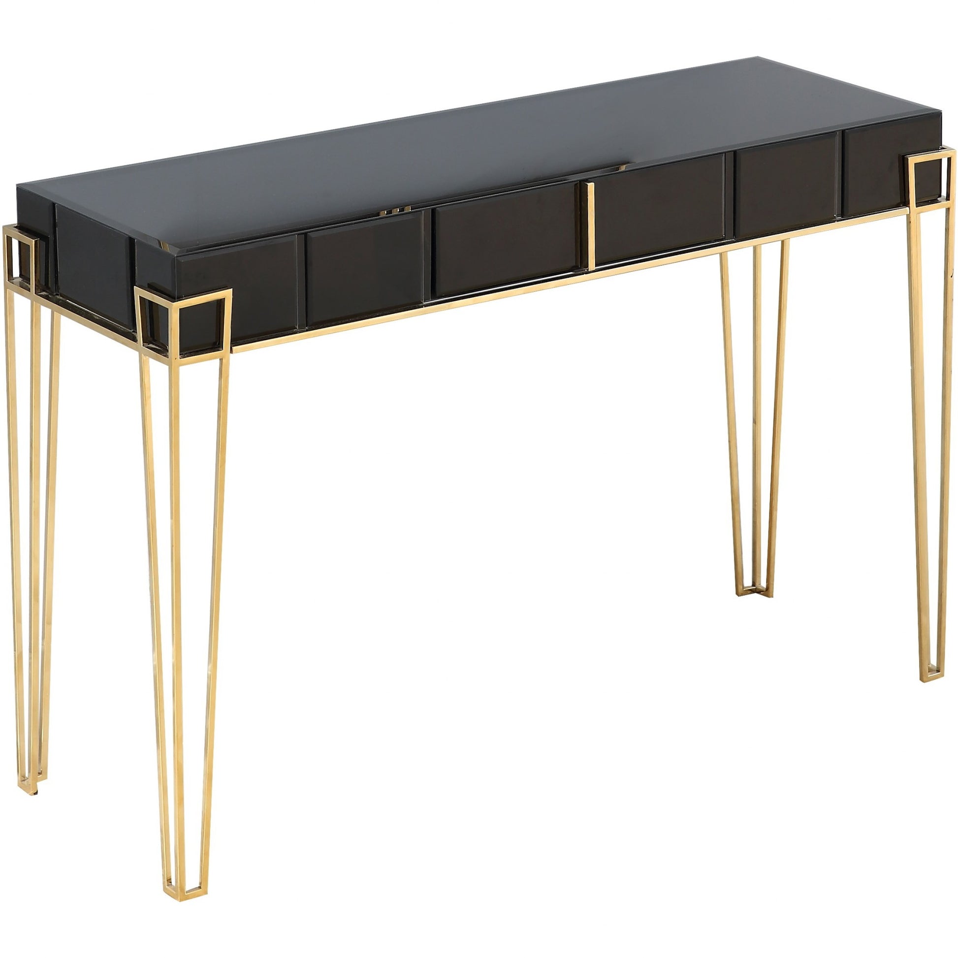 Black Mirrored Console Table By Homeroots | Console Tables | Modishstore - 4