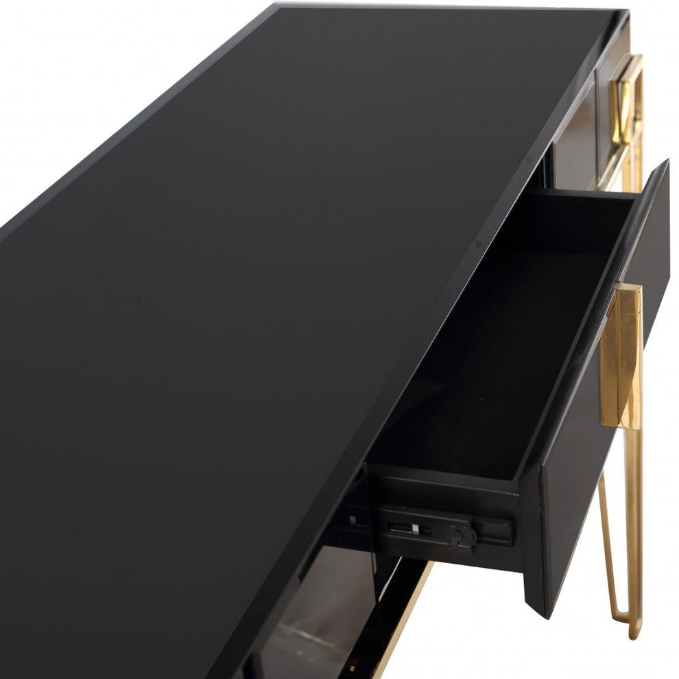Black Mirrored Console Table By Homeroots | Console Tables | Modishstore - 6