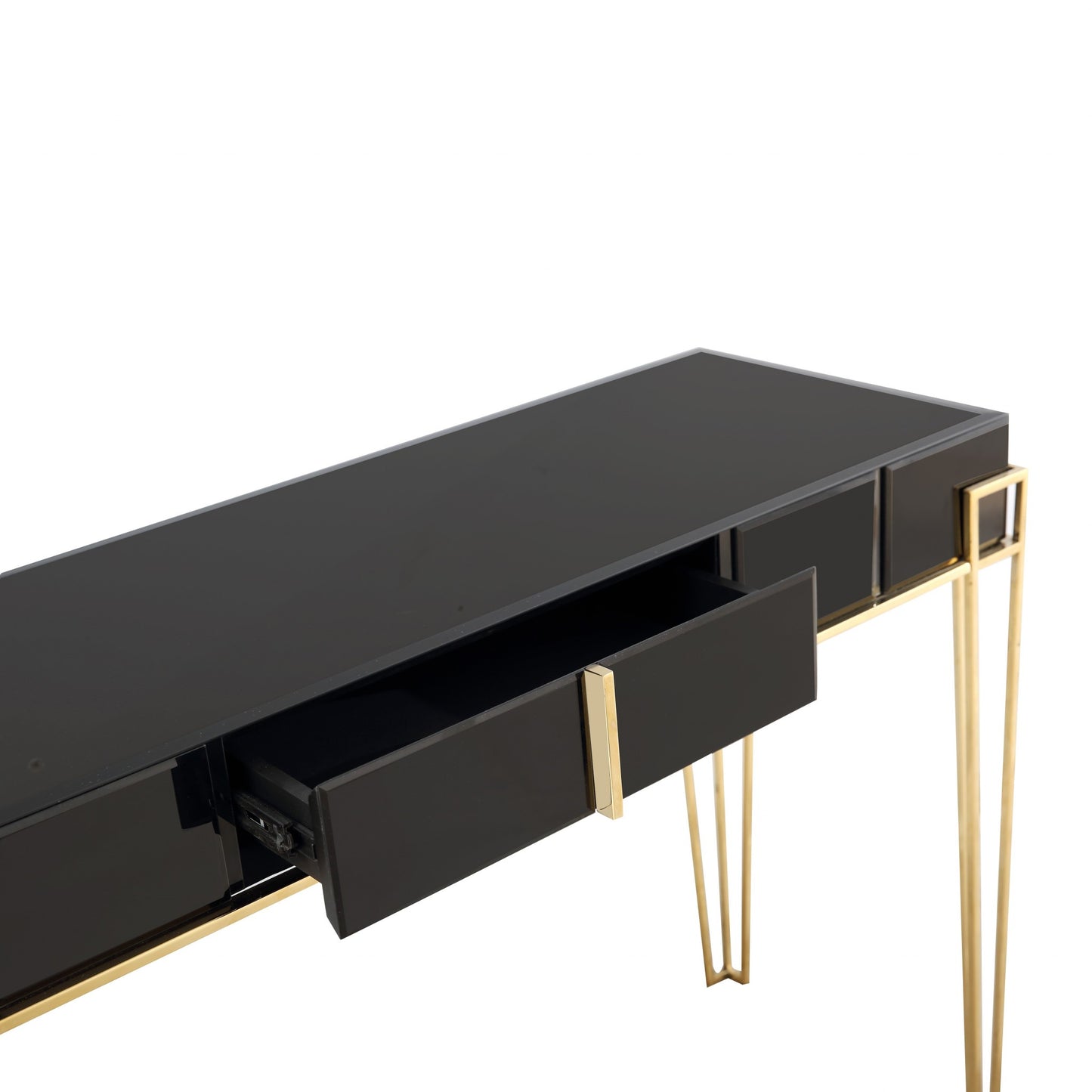 Black Mirrored Console Table By Homeroots | Console Tables | Modishstore - 7