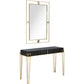 Modern Black and Gold Console Table and Mirror Set By Homeroots | Console Tables | Modishstore - 2