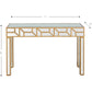 Gold Geometric Console Table By Homeroots