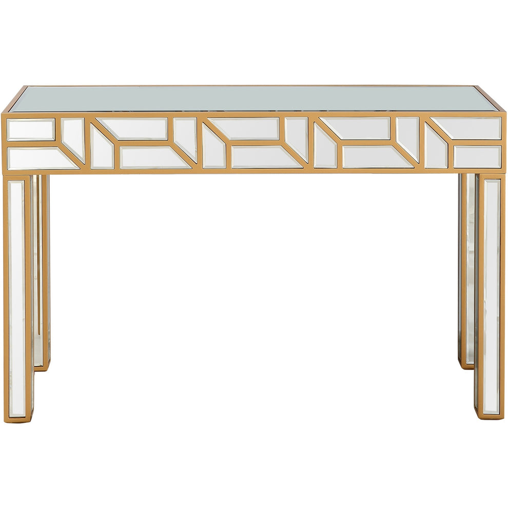Gold Geometric Console Table By Homeroots | Console Tables | Modishstore - 5