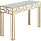 Gold Geometric Console Table By Homeroots | Console Tables | Modishstore - 7