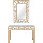 Gold Geometric Mirror and Console Table By Homeroots | Console Tables | Modishstore - 5