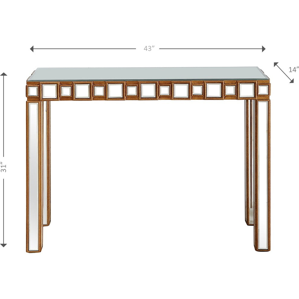 Square Reflective Mirror Console Table By Homeroots | Console Tables | Modishstore - 2
