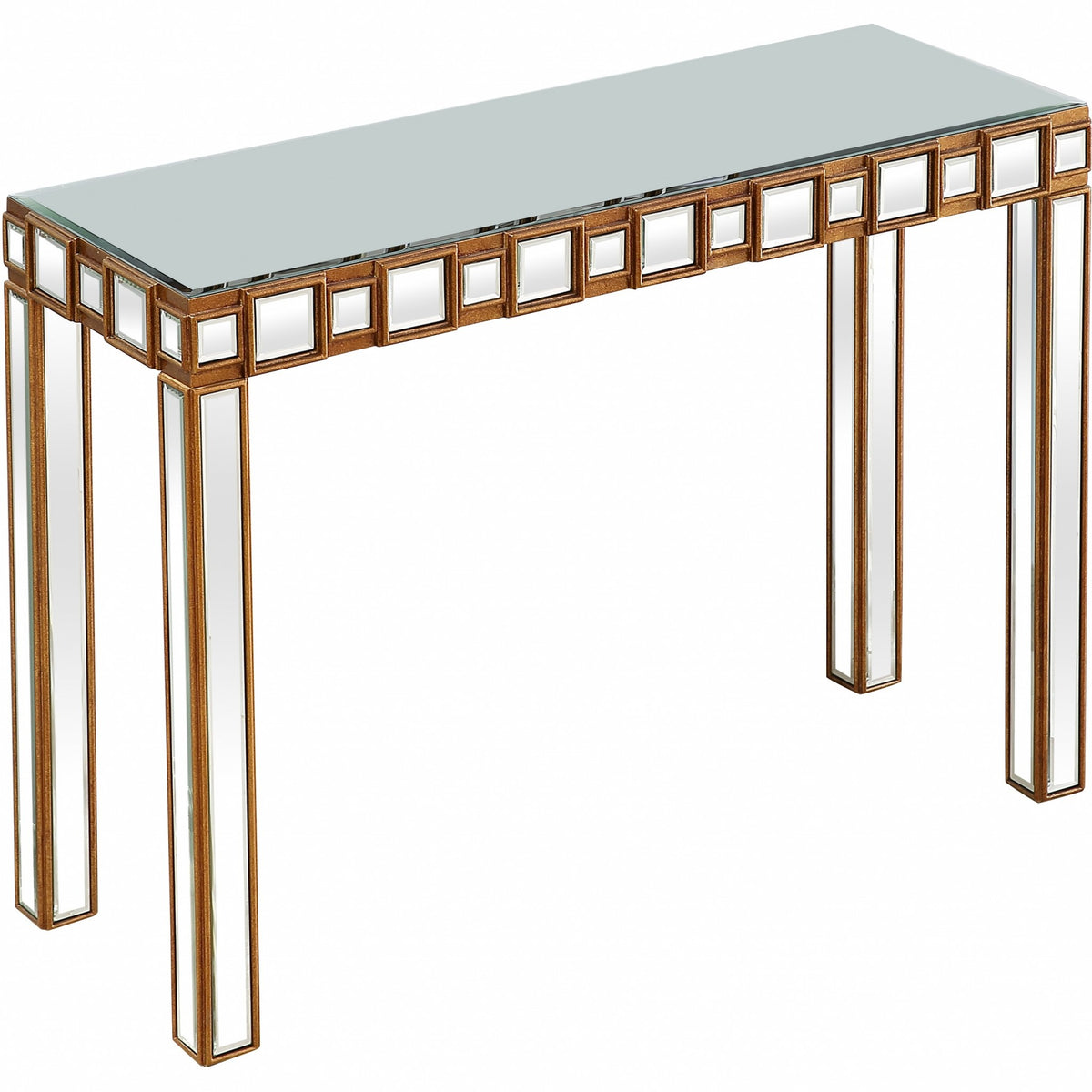 Square Reflective Mirror Console Table By Homeroots | Console Tables | Modishstore - 5