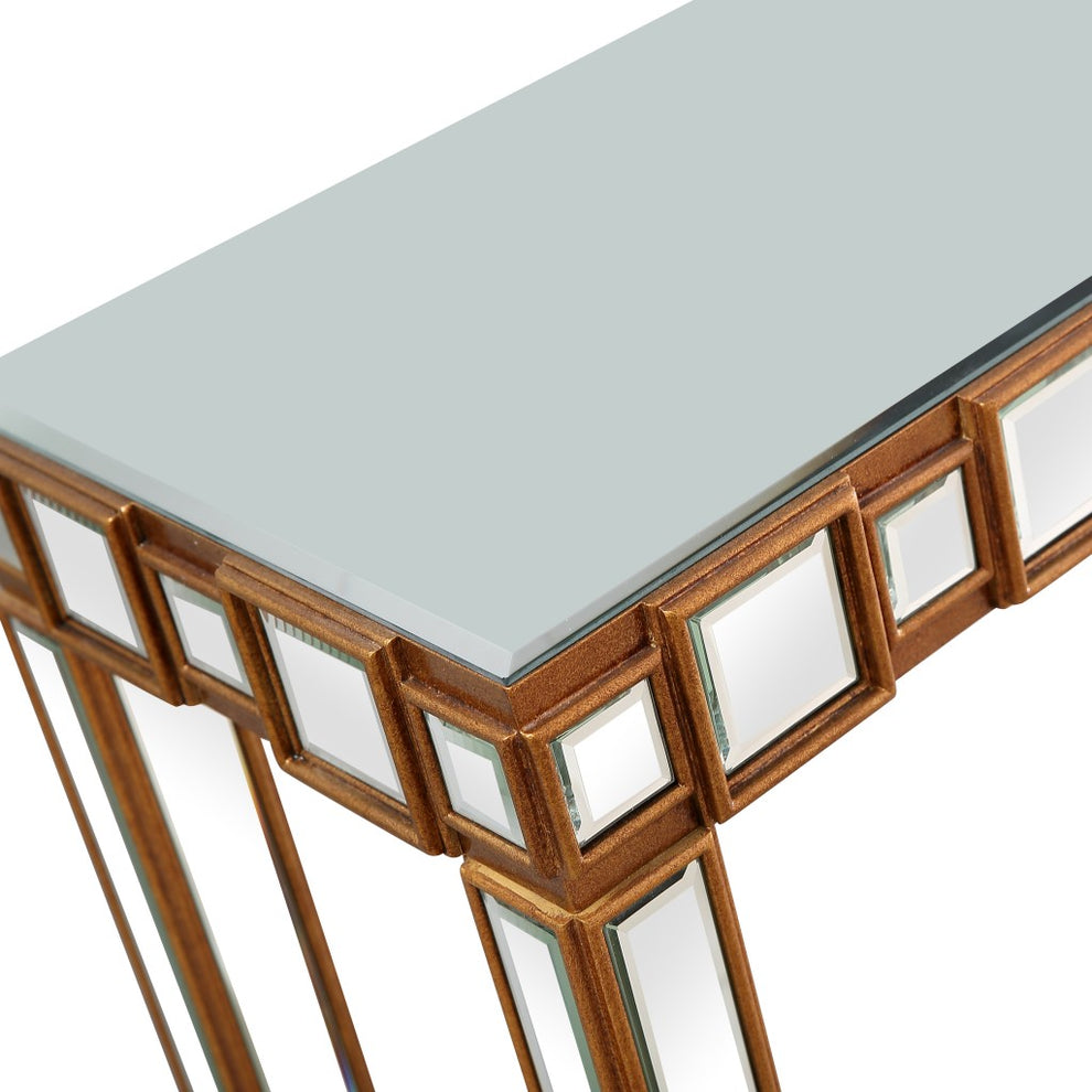 Square Reflective Mirror Console Table By Homeroots | Console Tables | Modishstore - 7