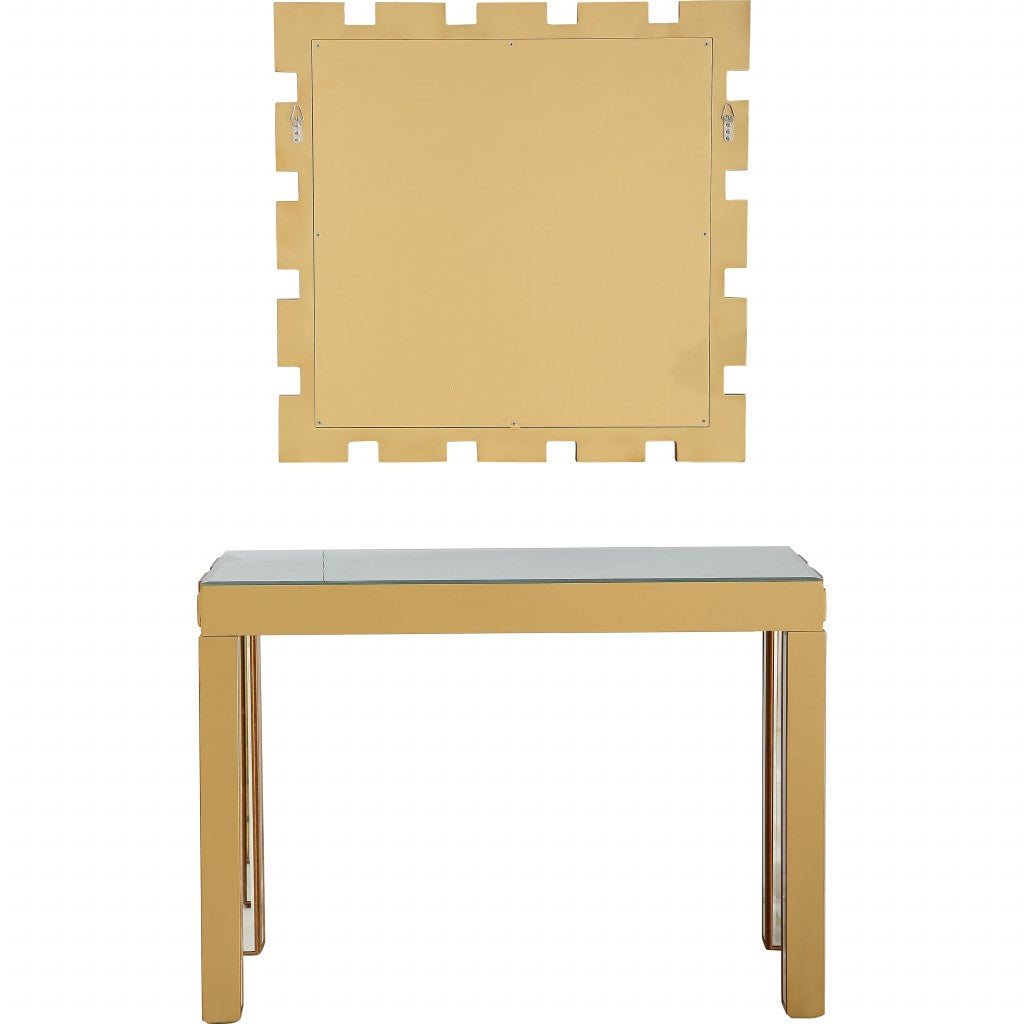 Square Reflective Mirror and Console Table By Homeroots | Console Tables | Modishstore - 7