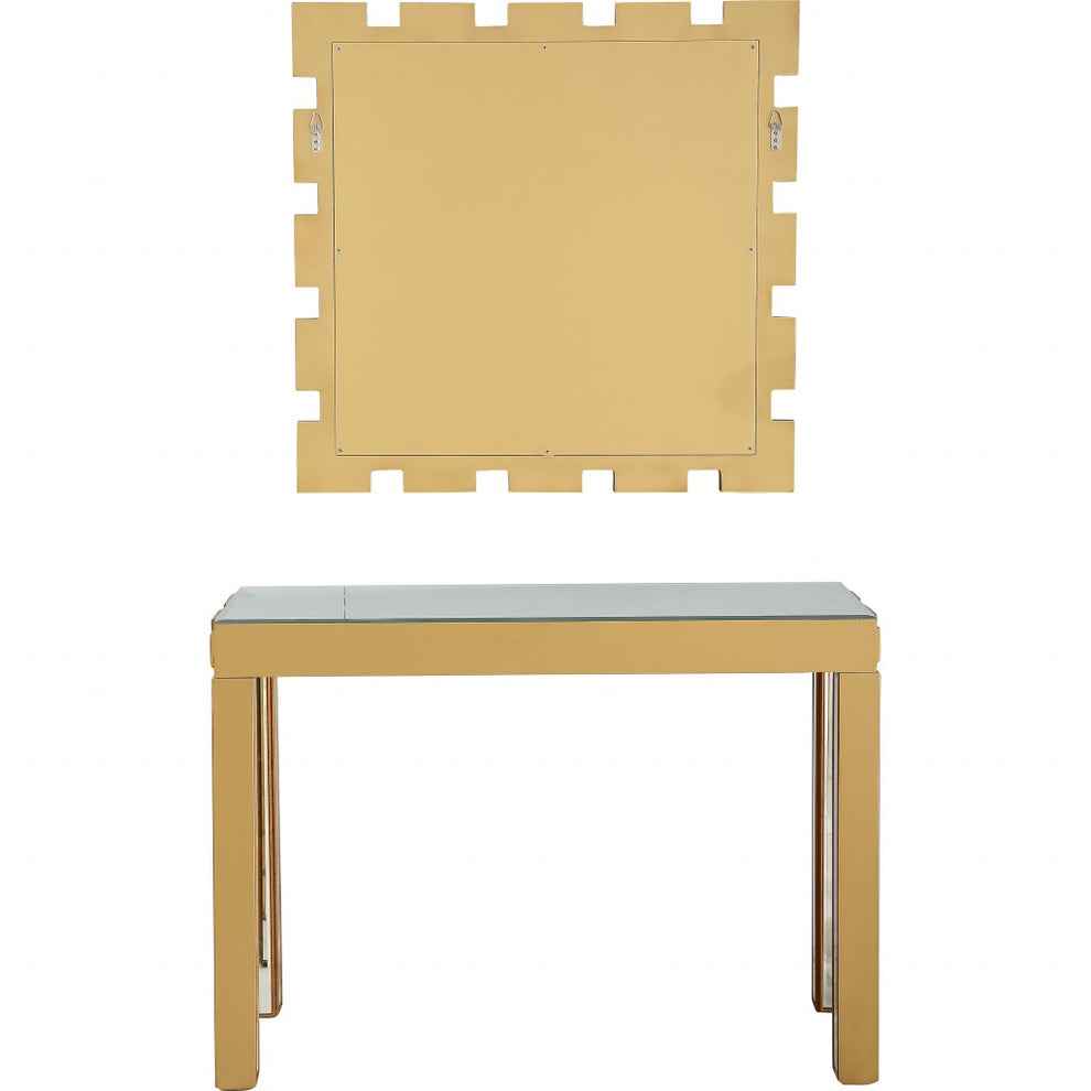 Square Reflective Mirror and Console Table By Homeroots | Console Tables | Modishstore - 7