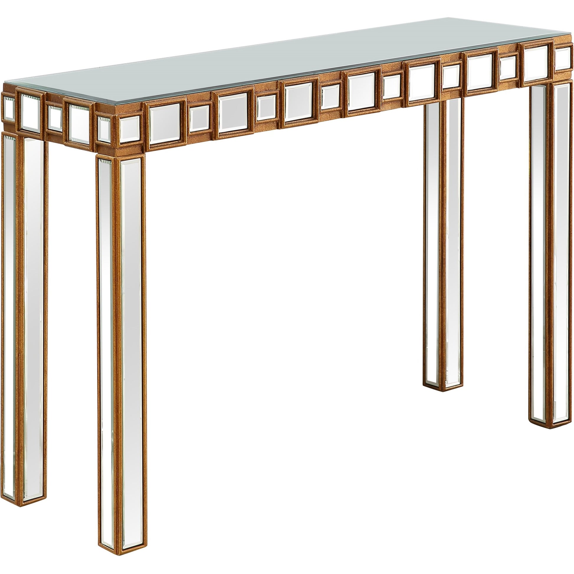 Square Reflective Mirror and Console Table By Homeroots | Console Tables | Modishstore - 9