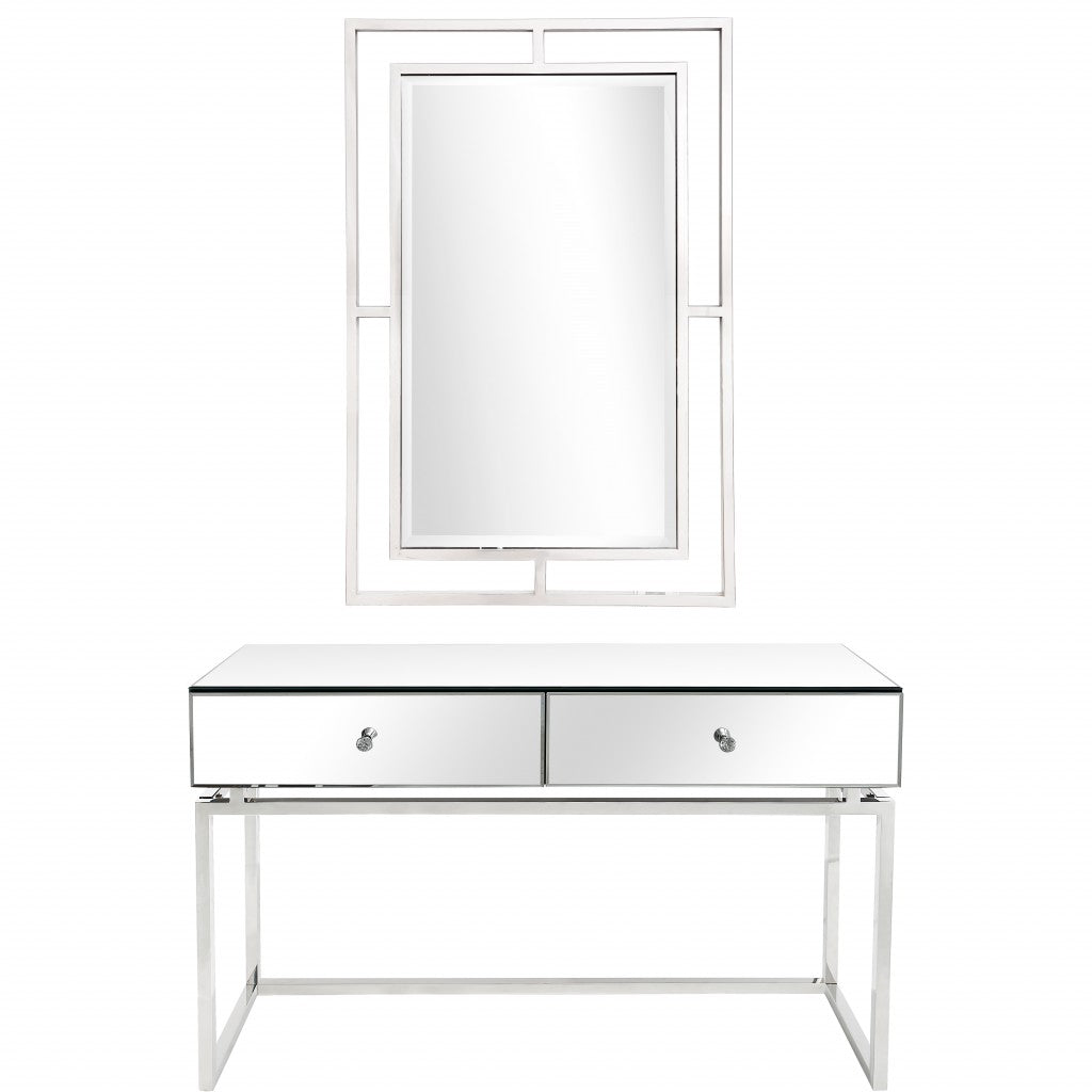 Silver Chic Mirror and Console Table By Homeroots