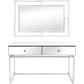 Silver Chic Mirror and Console Table By Homeroots