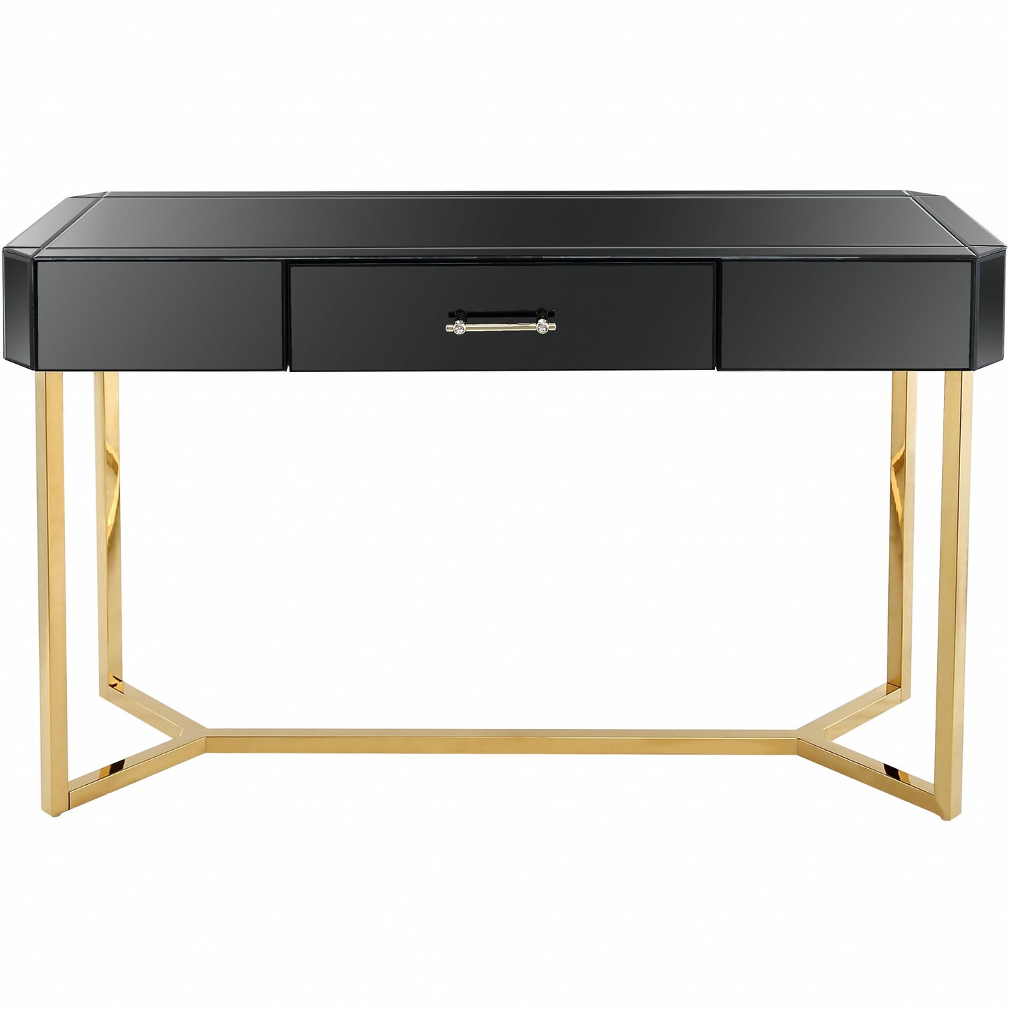 Black and Gold Console Table By Homeroots | Console Tables | Modishstore
