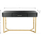 Black and Gold Console Table By Homeroots