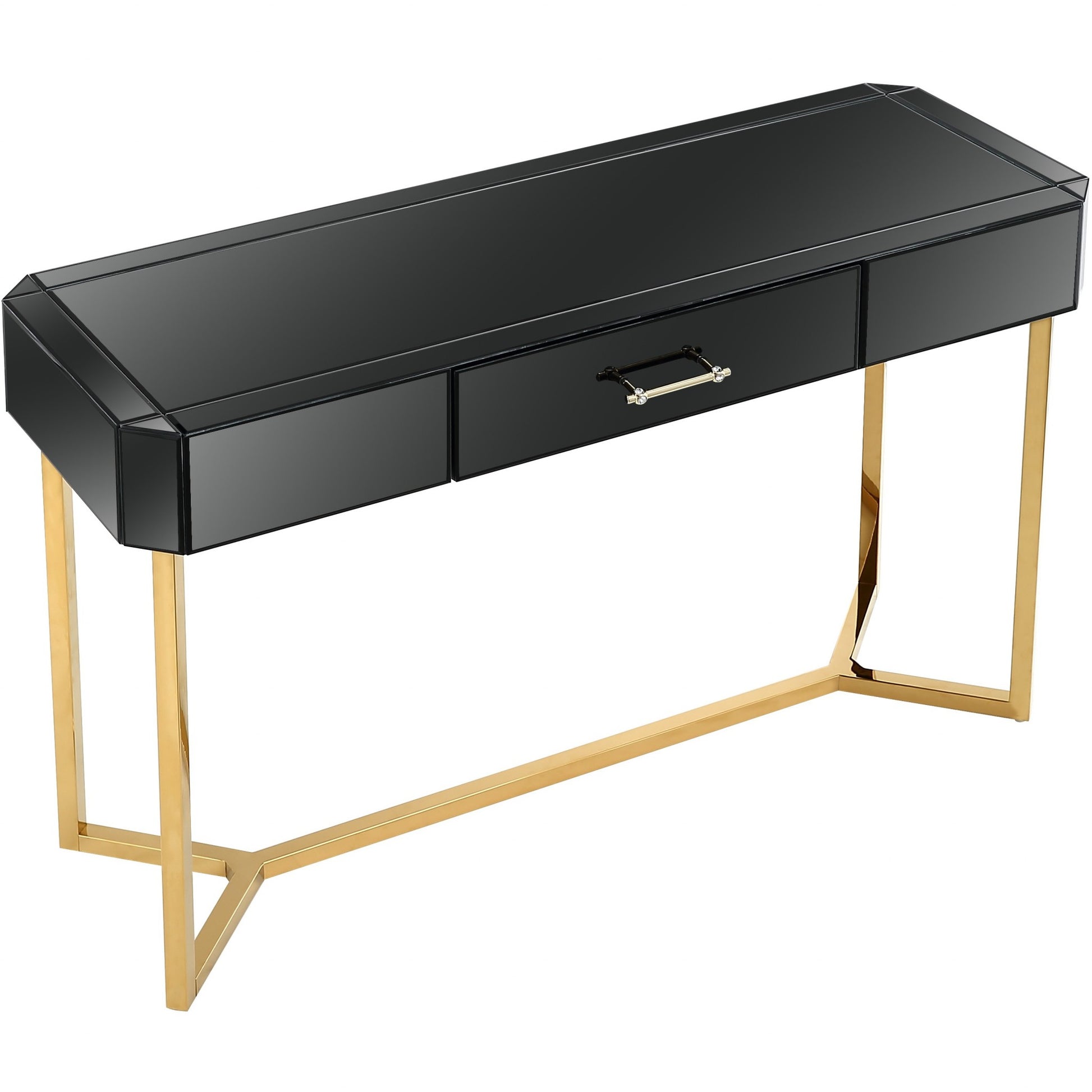 Black and Gold Console Table By Homeroots | Console Tables | Modishstore - 4