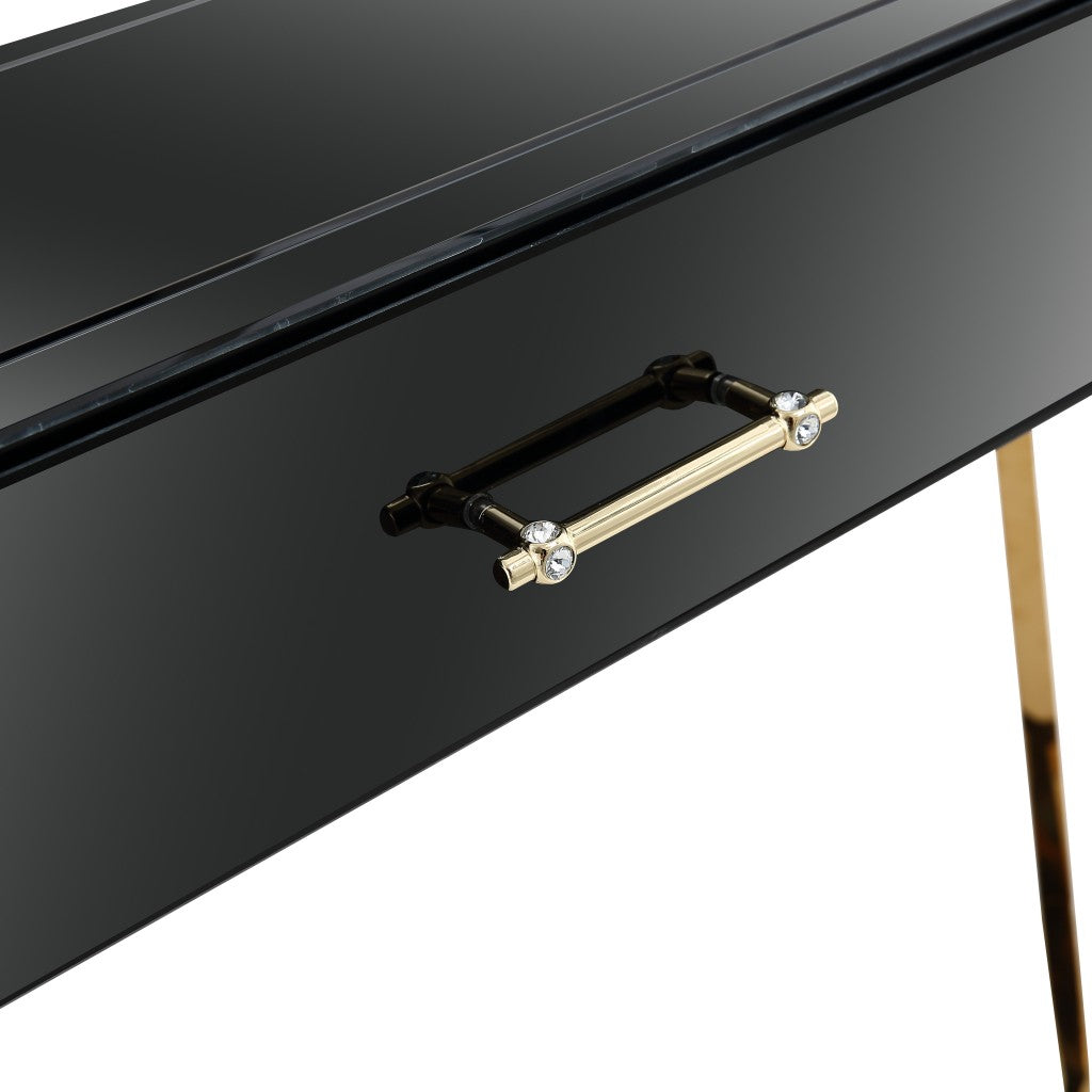 Black and Gold Console Table By Homeroots | Console Tables | Modishstore - 5