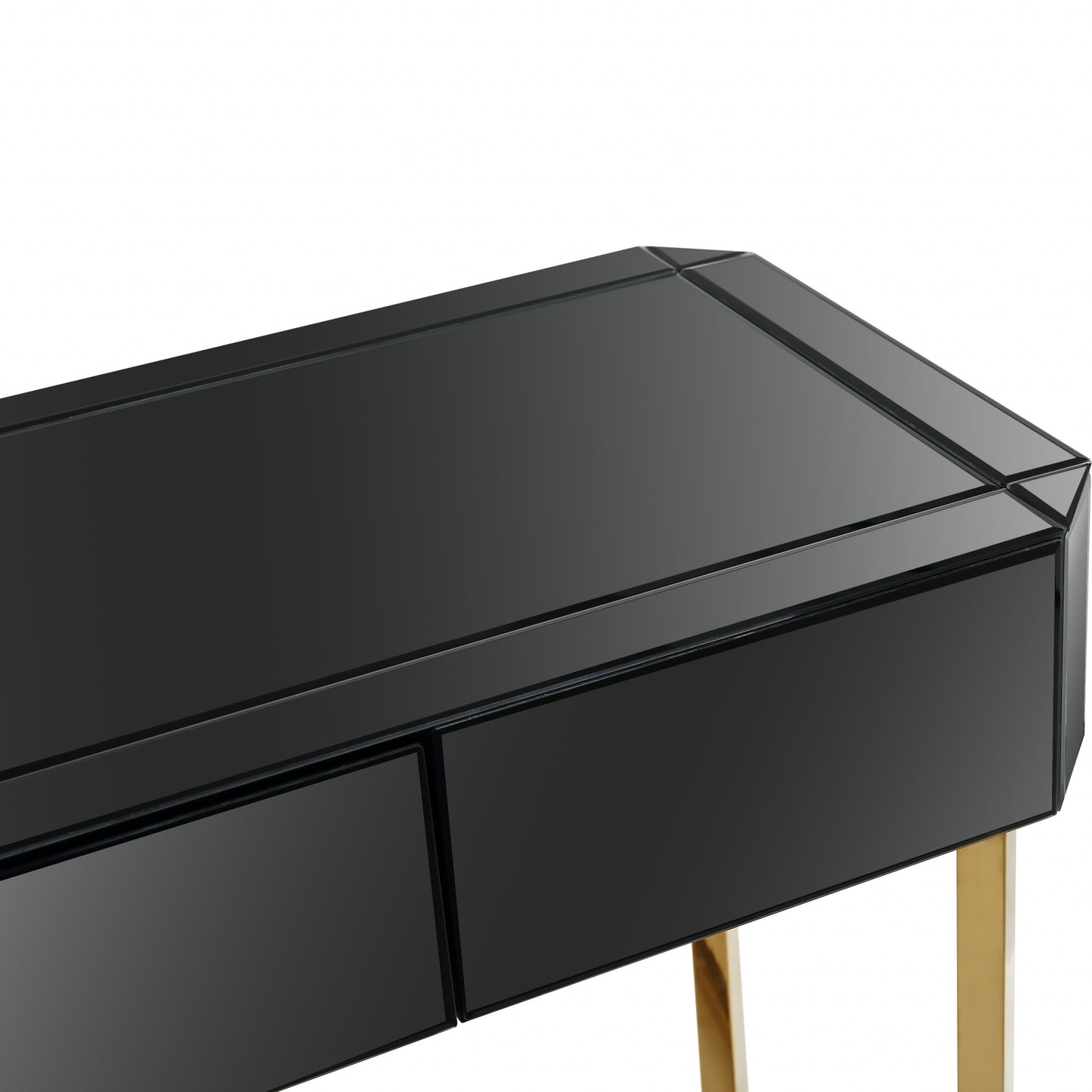 Black and Gold Console Table By Homeroots