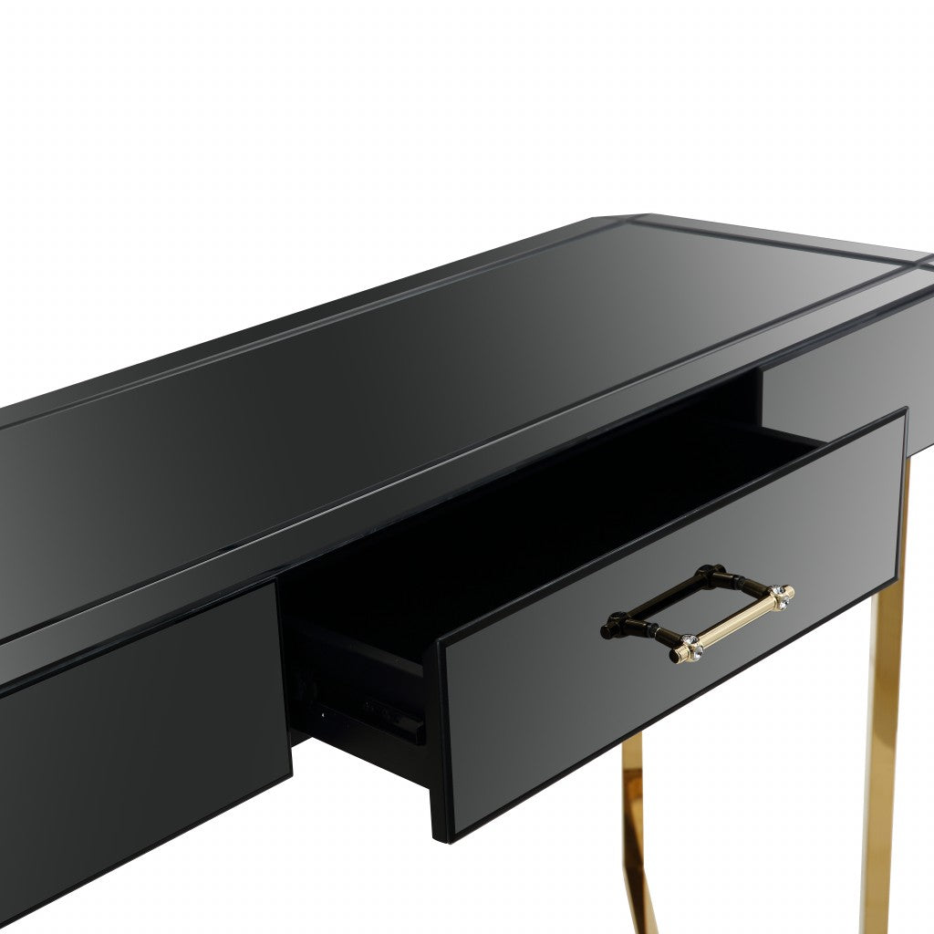Black and Gold Console Table By Homeroots | Console Tables | Modishstore - 7