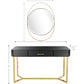 Black and Gold Mirror and Console Table By Homeroots | Console Tables | Modishstore - 2