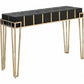 Gold and Black Sqaured Console Table By Homeroots