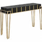 Gold and Black Sqaured Console Table By Homeroots | Console Tables | Modishstore