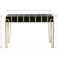Gold and Black Sqaured Console Table By Homeroots | Console Tables | Modishstore - 2