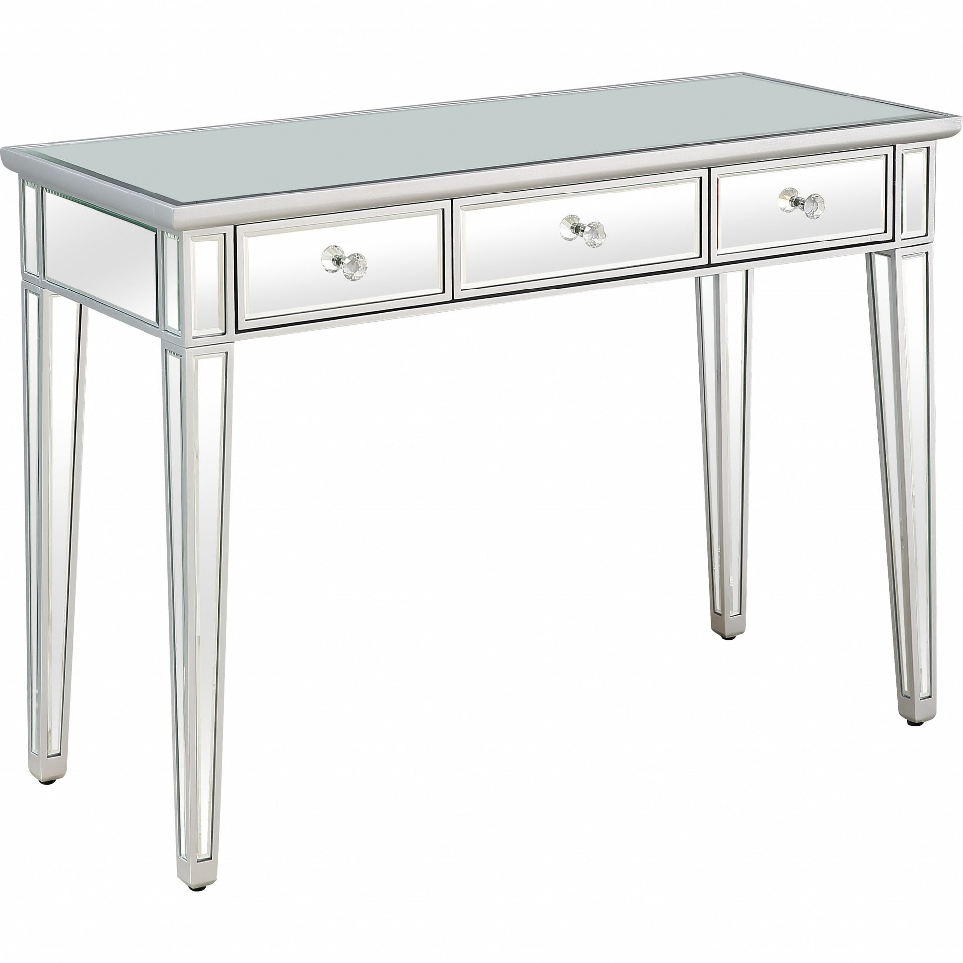 Silver Finish Three Drawer Console Table By Homeroots | Console Tables | Modishstore