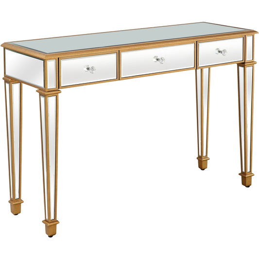 Gold Finish Trim Console Table By Homeroots | Console Tables | Modishstore