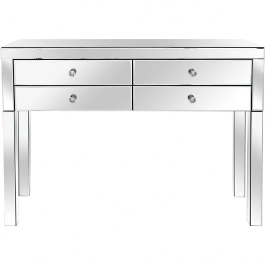Silver Four Drawer Console Table By Homeroots | Console Tables | Modishstore